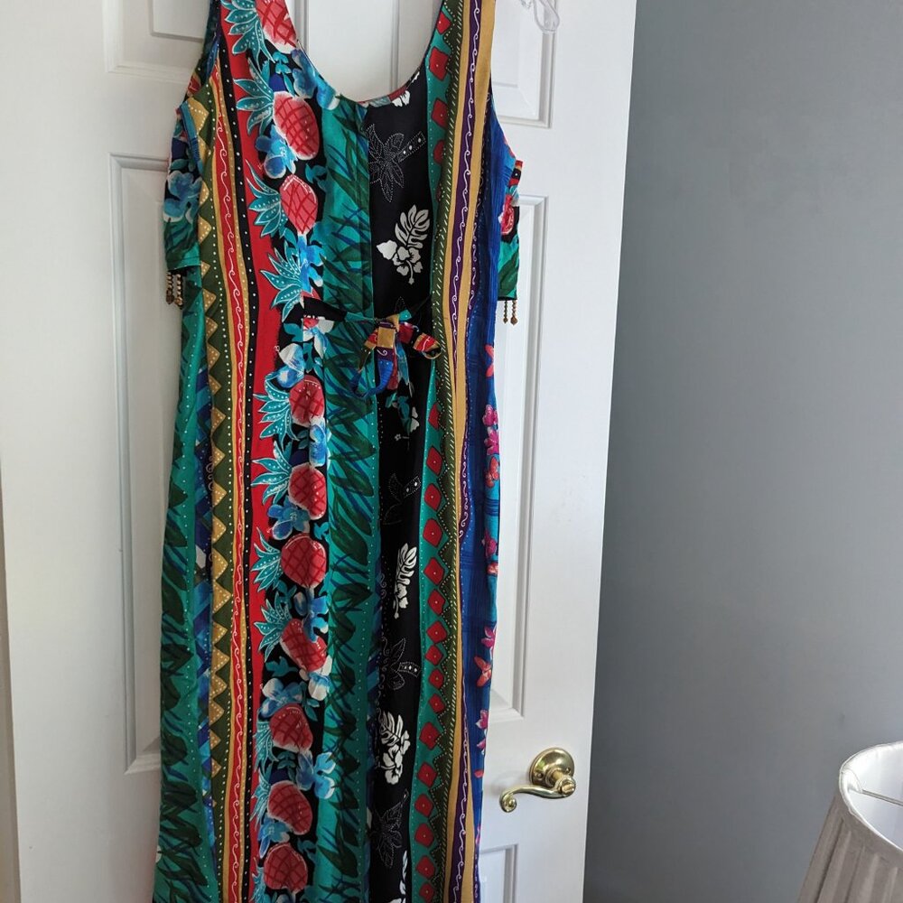 Vintage Just Choon Sleeveless Tropialc Island Dress SIze 9 - Picture 2 of 5